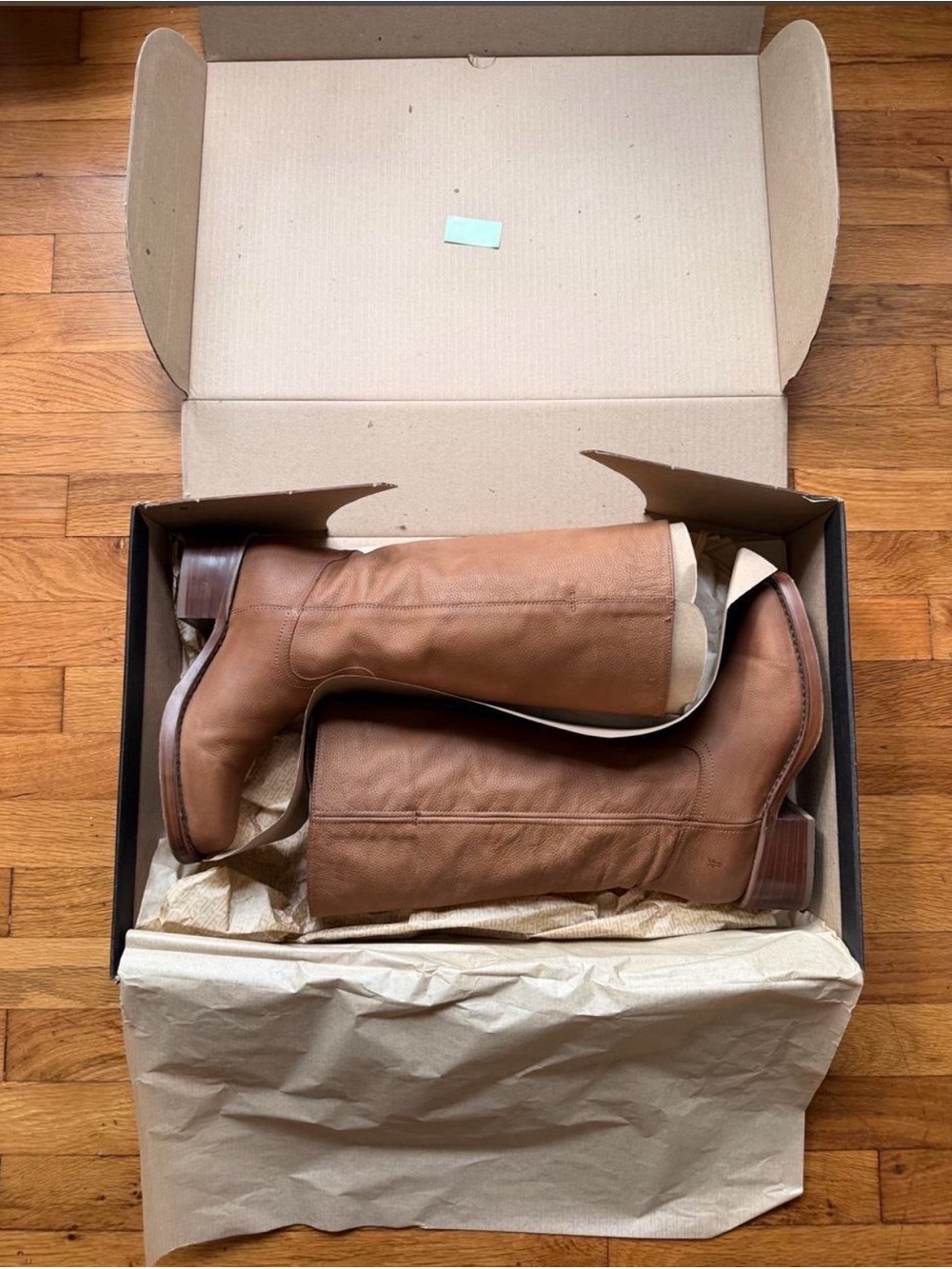 Frye Campus 14L Wide Calf Boots Light Brown Size 8 - Picture 2 of 5
